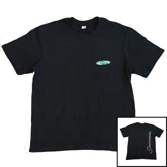 T-shirt, schwarz mit Silberlogo hinten, Größe M